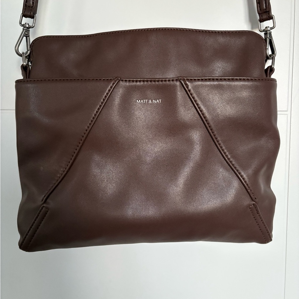 Matt & Nat Chocolate Messenger Bag